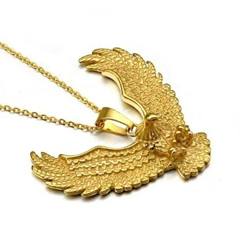 Fashionable Flying Eagle Animal Pendant Necklace Men's Personalized Motorcycle Rock Cycling Hip-Hop Trendy Jewelry