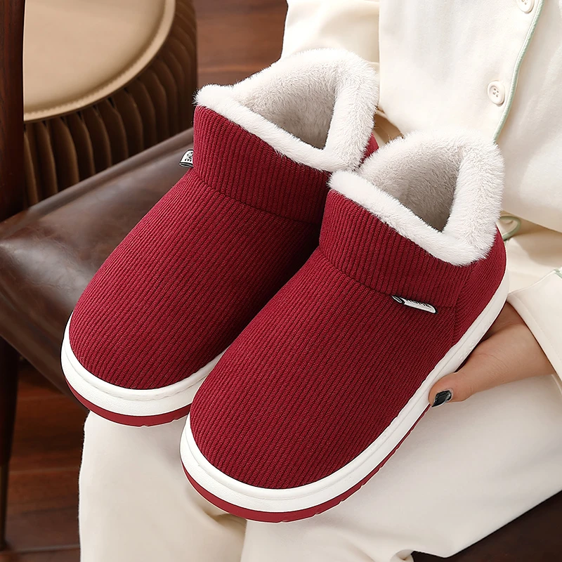 

ZHIDA Soft Sole Slippers For Women Winter Fashion Women Fur Slippers Fuzzy Plush Men Slippers Warm Furry Women Cotton Shoes