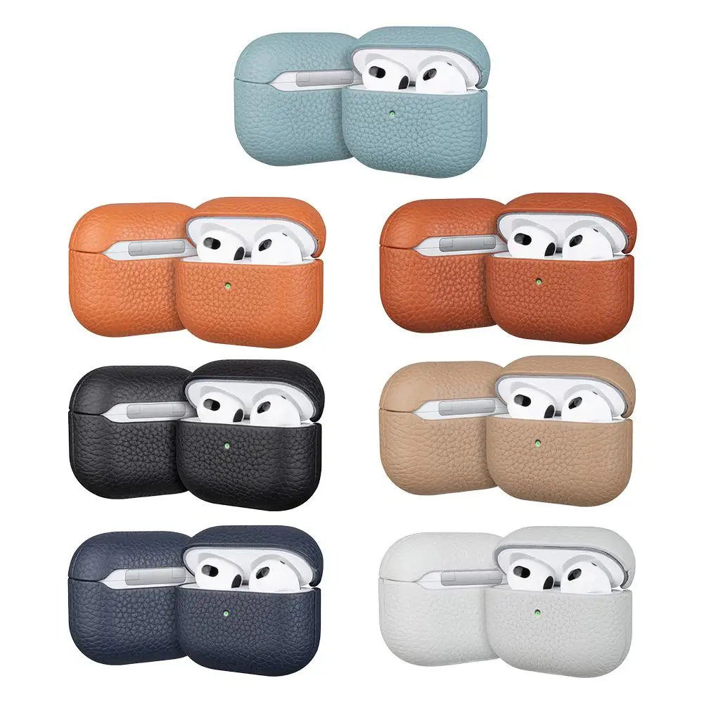 حافظة جلدية لأجهزة AirPods 4 حافظات سماعات أذن للأعمال لأجهزة Apple AirPods 4 4th Generation 2024 غطاء سماعة الرأس Mag