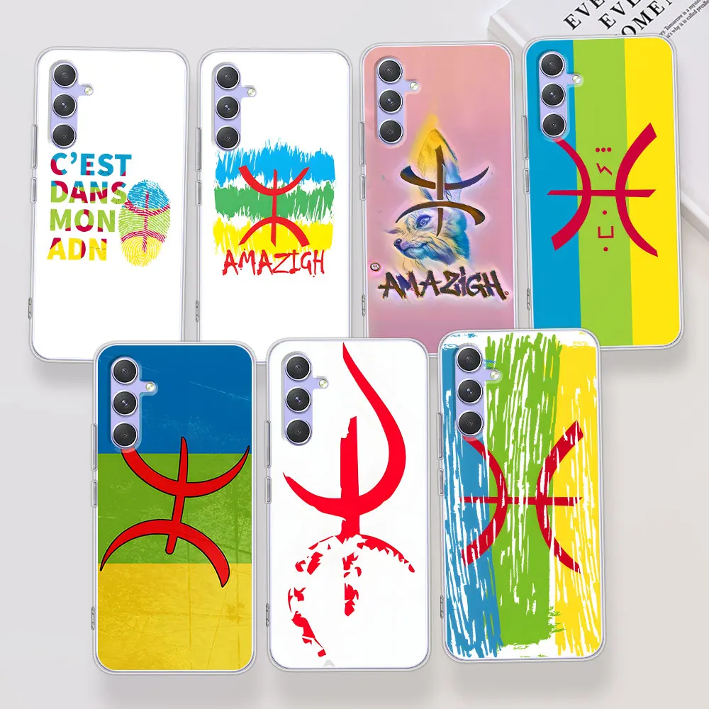 Flag Amazigh Berber Case for Samsung Galaxy A54 A14 A51 A31 A53 A52 A12 A15 A25 A35 A55 A21s A24 A41 A23 A33 TPU Phone Cover