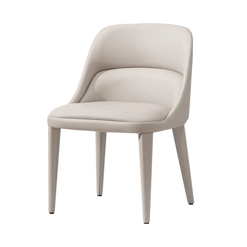 Italian Chair Cloth Leather Art Dining Chair Backrest Stool Modern Simple Home Dining Table And Chairs