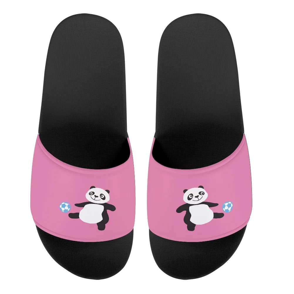 Sandal Panda Lucu Slide Anti-selip untuk Anak-anak Laki-laki Perempuan Sandal Rumah Platform Sepatu Mandi Cetak Sesuai Permintaan Flat Pantai Musim Panas