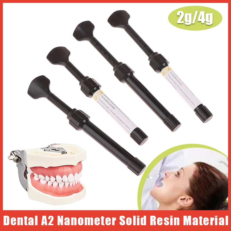 Nanómetro Dental A2 2,5g/4g, flujo fluido curado con luz sólida, Material de resina compuesta de curado ligero, herramientas de llenado bucal