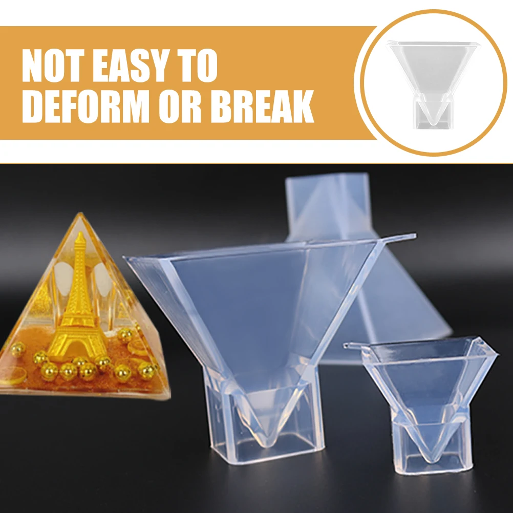 

Pyramid Silicone Mold 3in Clear Decor for Epoxy Resin Casting Flexible DIY Craft Home Accessories Jewelry Parts