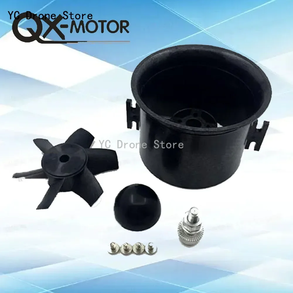 QX-MOTOR 70mm 6-Blade EDF Ducted Fan Unit with Brushless Motor for RC Airplane Jet