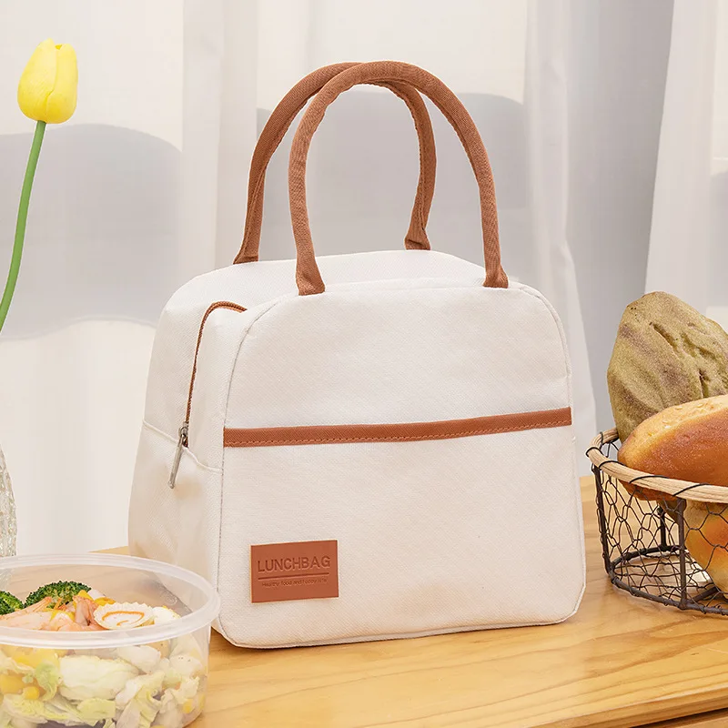 

Simple Lunch Bags Girls Large-capacity Japanese Bento Bag Insulated Thermal Portable for Travel Picnic Lunch Box 2025 New Gift