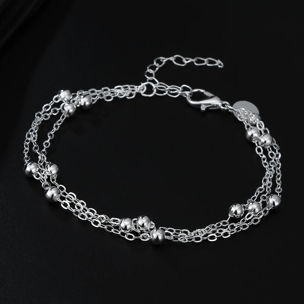 wholesale high quality 925 sterling silver beads Bracelets chain for women fashion party wedding lovely jewelry luxury gifts