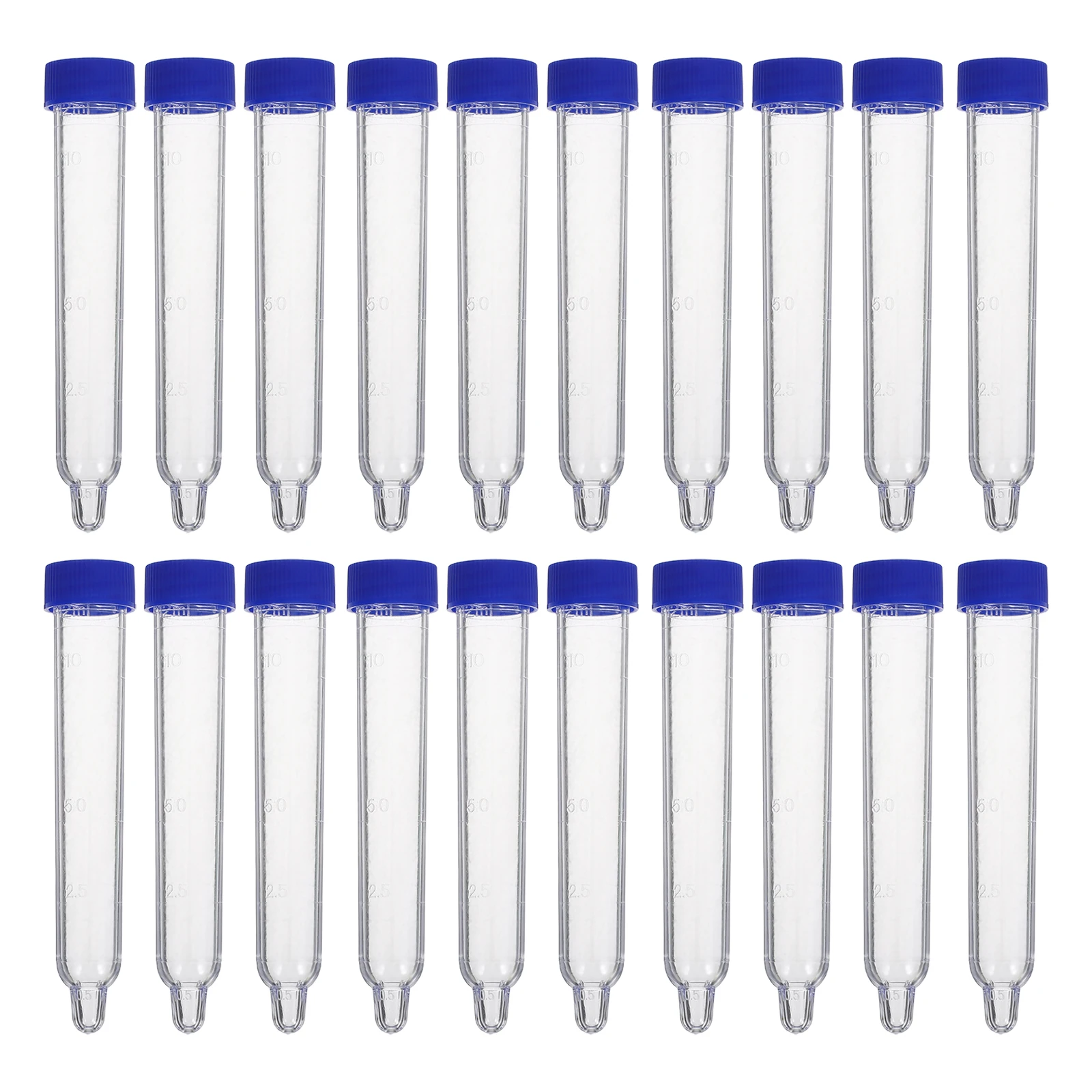 

200 Pcs Sediment Test Tube Plastic Urine Sample Storage Tubes Collection Container Bottle for with Caps