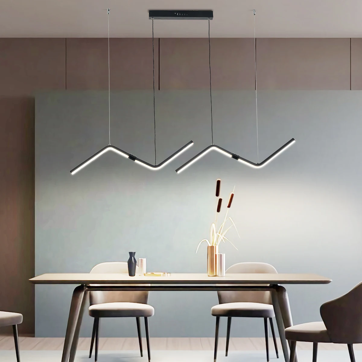 Minimalism Gold/Black Modern Led Chandelier For Dining Room Kitchen Room Bar Shop Hanging Chandelier Fixtures AC100-240V