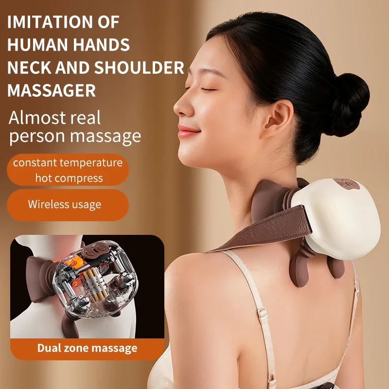 

Jinkairui Wireless Neck Massager Human Hand Kneading Shoulder Pain Relief Shawl for Relaxation And Comfort