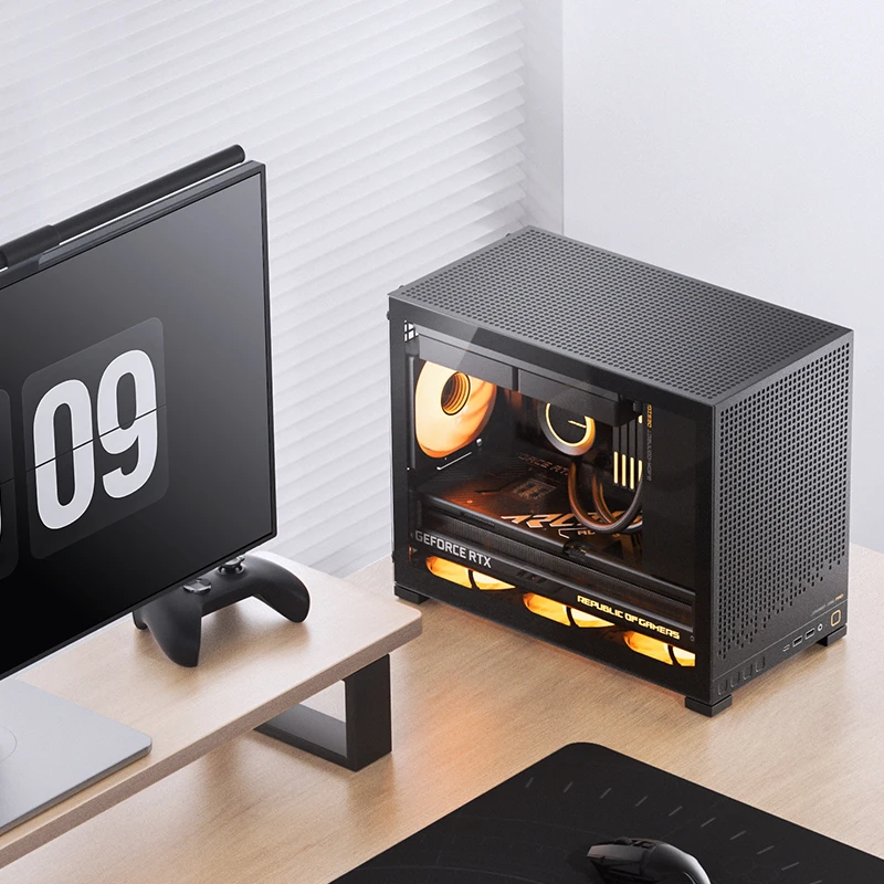 Chassis Desktop Computer Host Breathable Shell Vertical Glass Side Permeable
