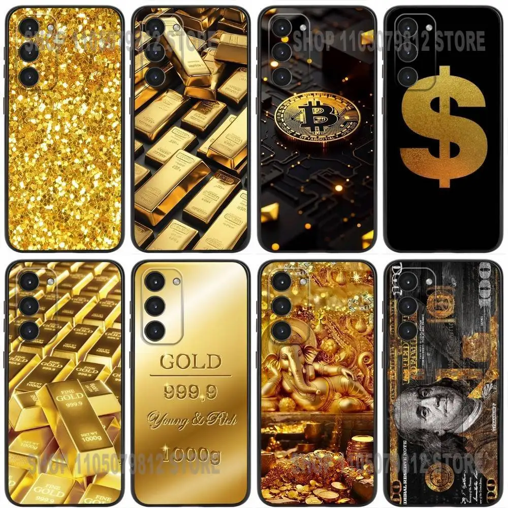 

Money Gold Art Phone Case For Samsung Galaxy A20,21s,22,31,32,52,53,72,73,80,91 Soft Silicone Black Cover