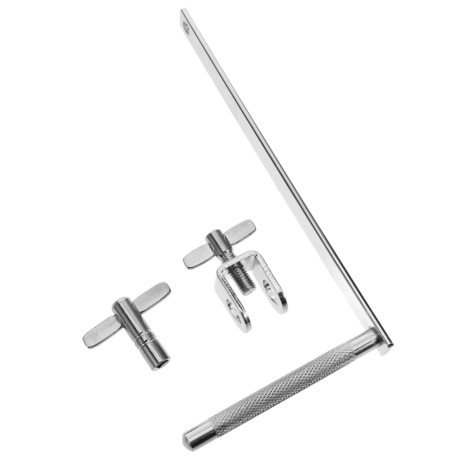 

Bass Drum Bell Cowbell Clamp Bassdrum Holder Musical Instrument Accessories Mount Clip Adjustable Metal for Silver