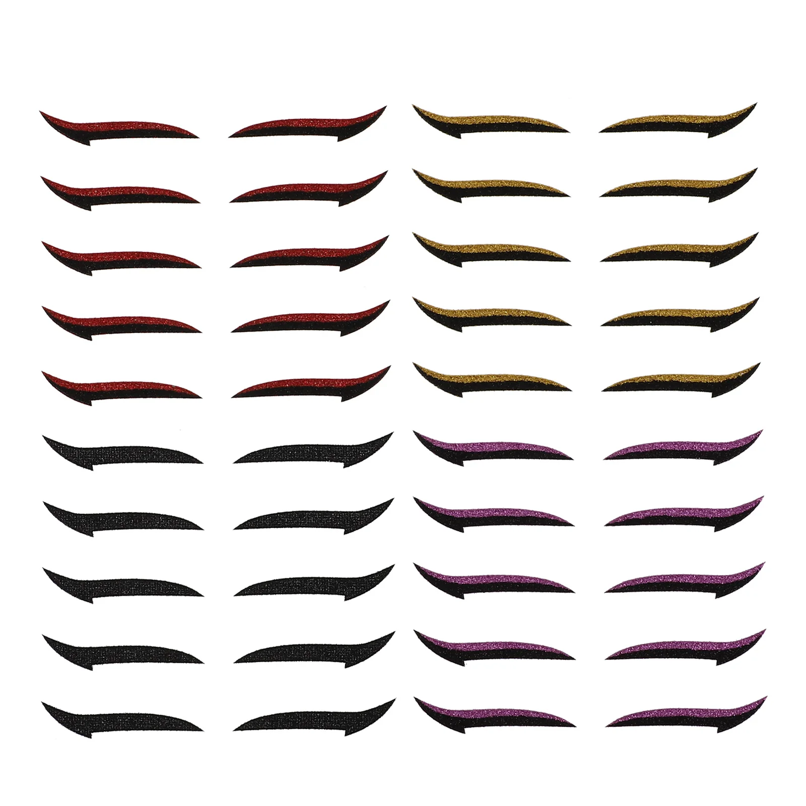 Eyeliner Stickers Reusable Eye Makeup Tools Self-Adhesive Eyelid Strips For All Eye Shapes Daily Use Multi-Color