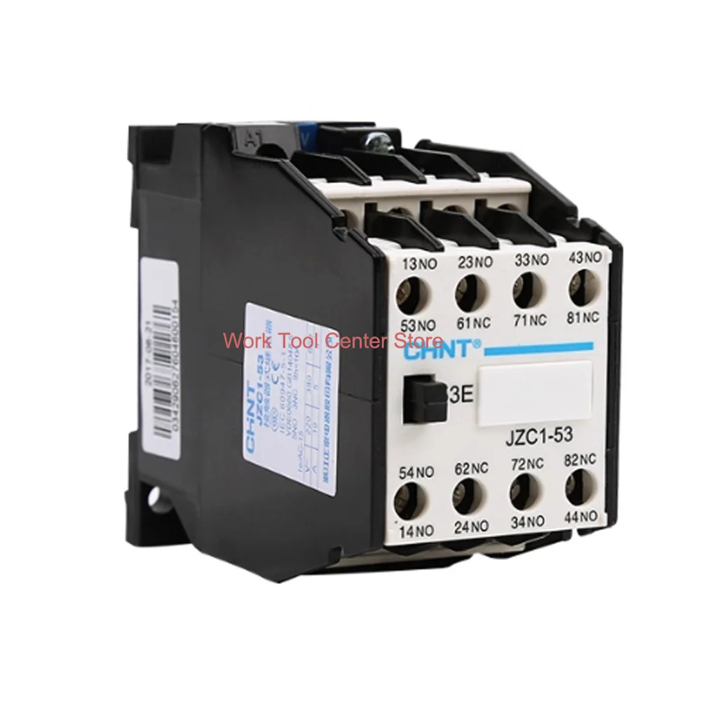 اتصالات مساعدة أصلية لمرحل المقاولين 110 فولت ملف JZC1-22/31/40/44/53/62/80 2NO 2NC 5NO 3NC 4NC DC220V 24V AC Chint 48V