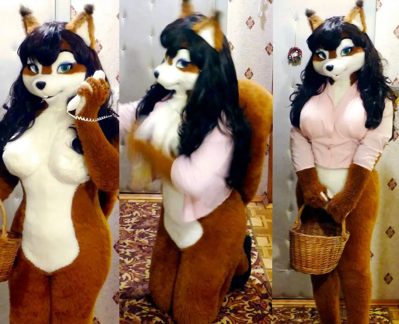 New Little Sister Fox Mascot Husky Costume Plush Fursuit Adult Cosplay Unisex Birthday Party Performance Show