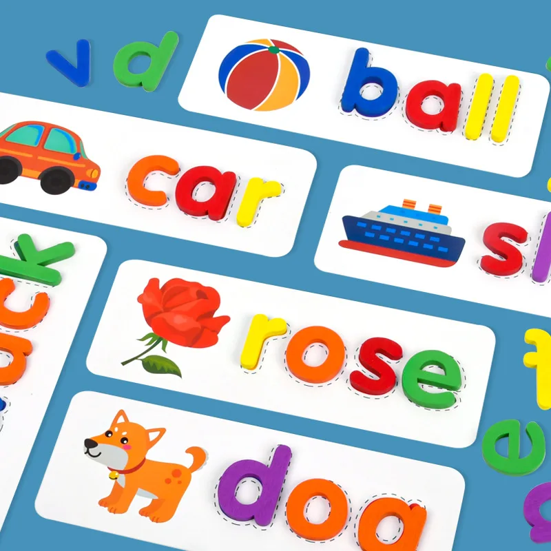 الطفولة المبكرة Eon 26 Engli بطاقة الرهان ممارسة التهجئة Eonal Toys nce Development Word Game