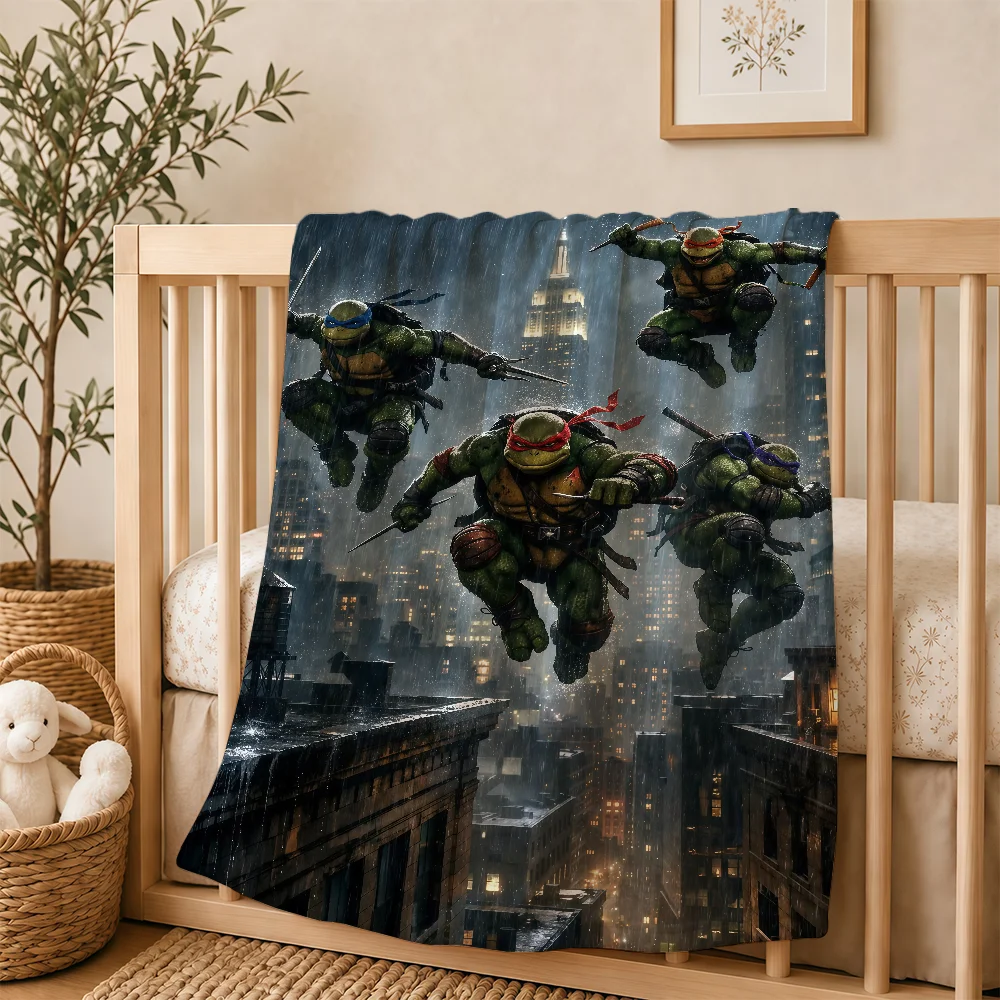 T-Teenage M-Mutant N-Ninja T-Turtle Blanket For Soft Warm Knee For Bedroom Living Room Bed Sofa Camping Picnic Office Gift Throw