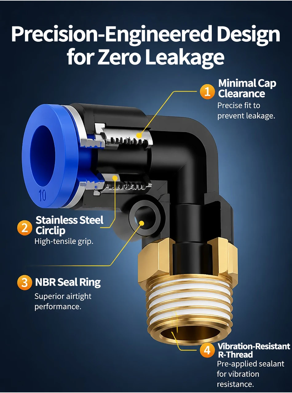 5PCS PL Series Straight Pneumatic Fittings - 12mm Hose to 1/8" 1/4" 3/8" 1/2" Thread Air Pipe Quick Connector for Compressor T&I Online Store