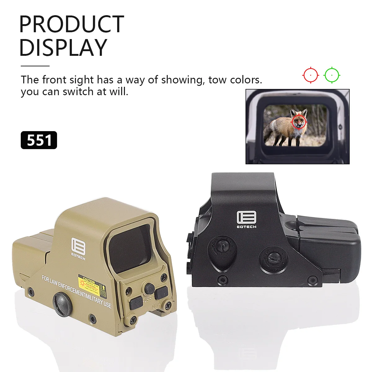EOTECH 558 553 552 551 Holographic Sight Collimator Sight 558 Red Dot Sight Fit 20mm Rail Mount Hunting Airsoft Optics Scope view 6