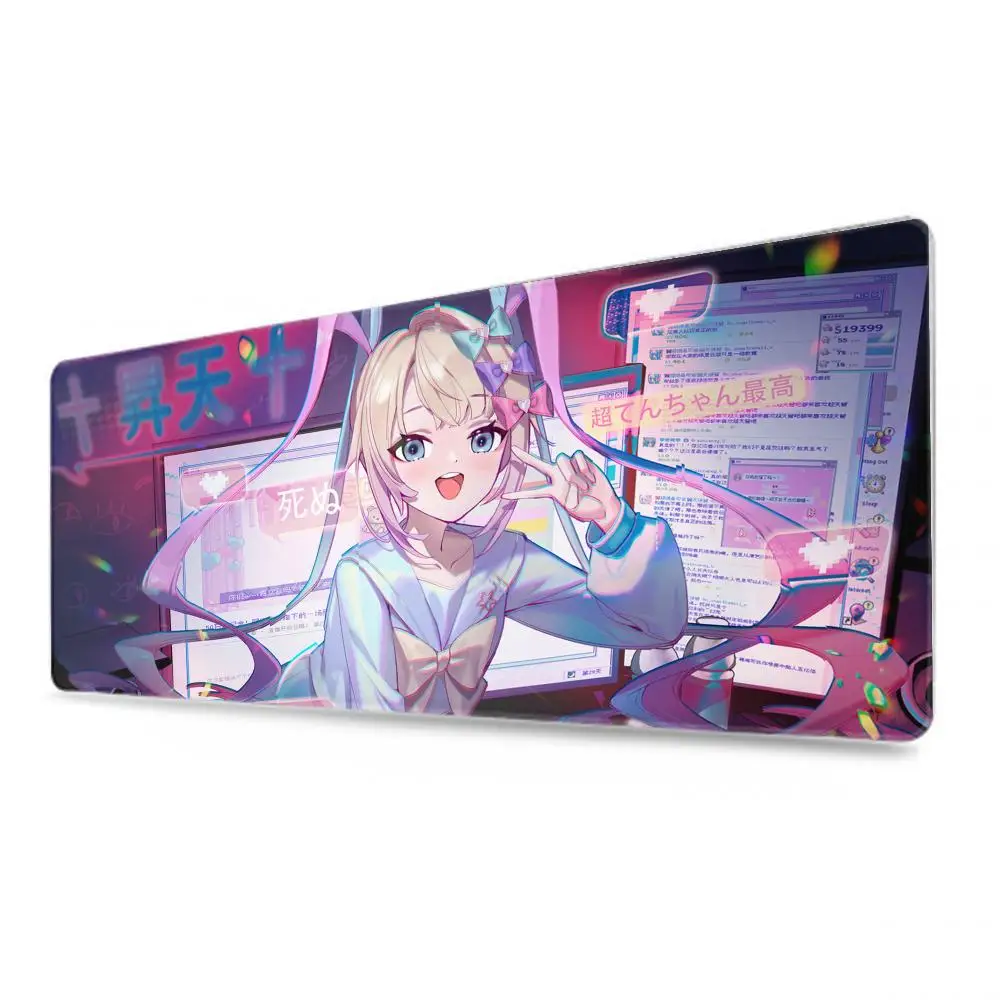 needy girl overdose Mouse Pad Tablet mouse Pad Laptop xl desktop mate, cute HD Rainbow Gaming keyboard pad, Player, 90x40