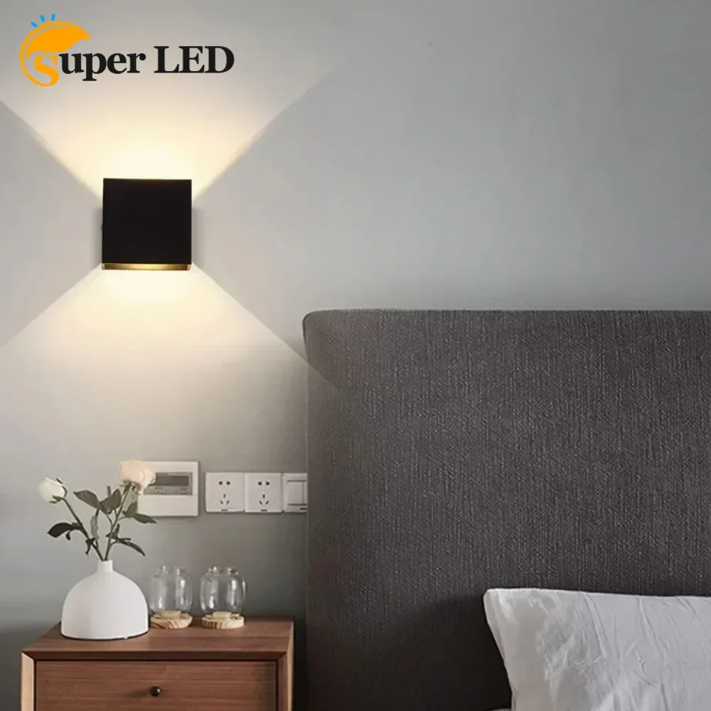 impermeavel led wall washer light lampada ao ar livre up and down wall washer jardim e rua decoracao de paisagem preto e branco 6w 01