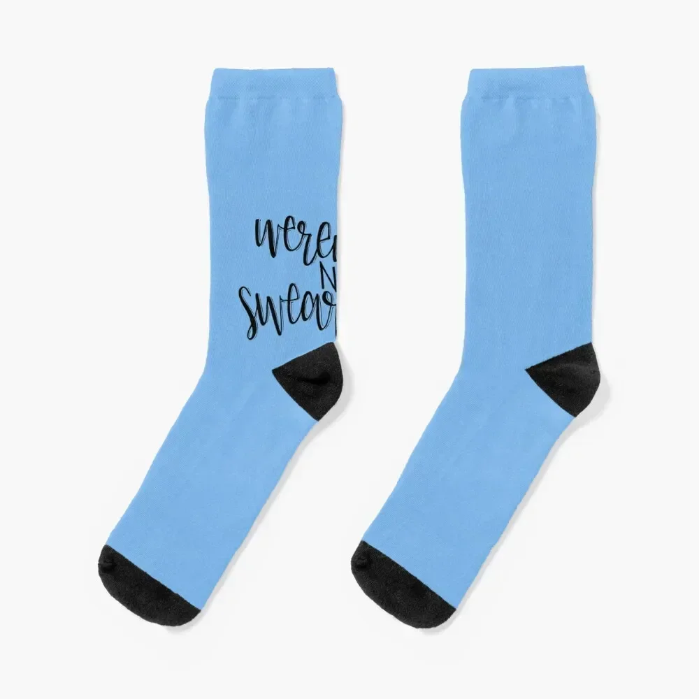 

Werewolves not Swearwolves - What We Do in the Shadows Hand Lettered Quote Sticker Socks aesthetic floral Man Socks Women's