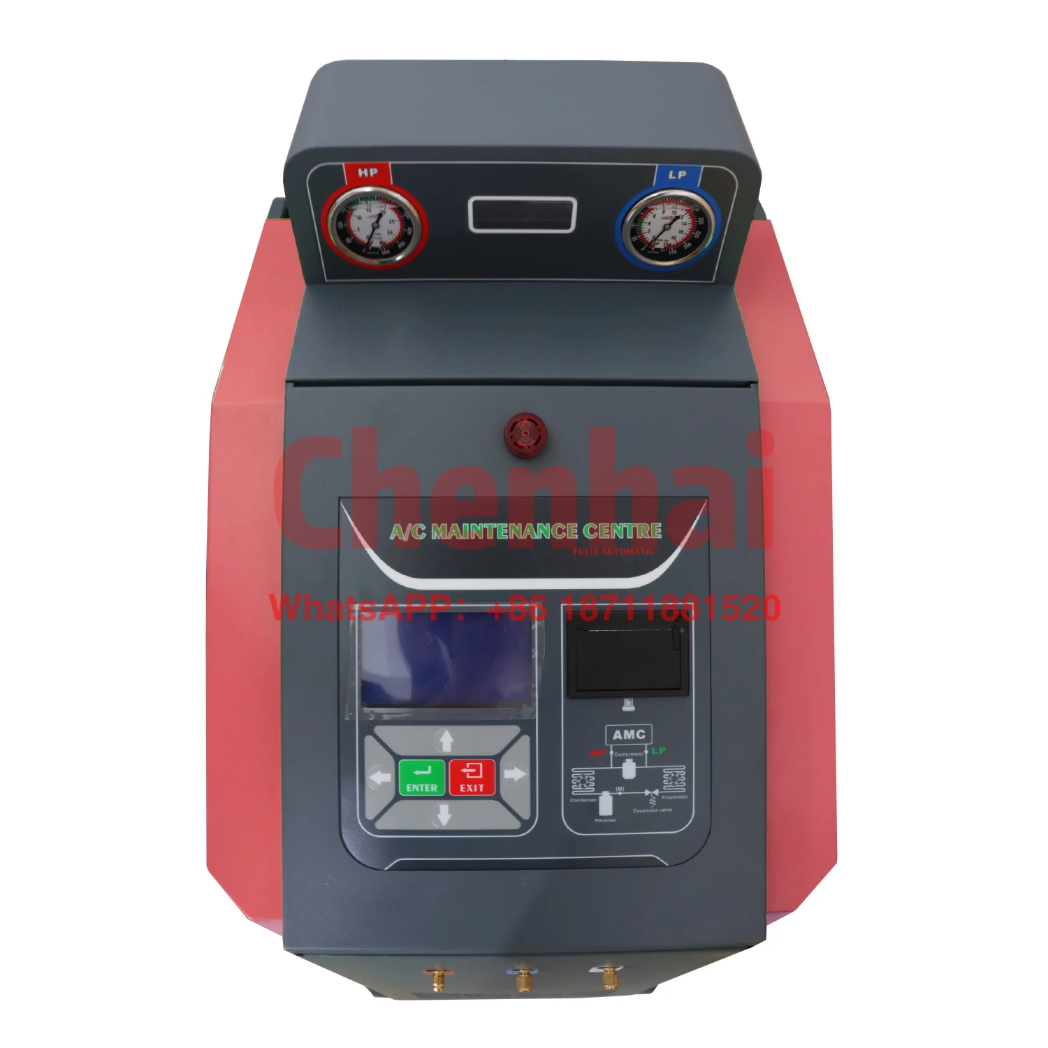 high quality AC service station with LCD printer car refrigerant recycling recharging machine hot sale