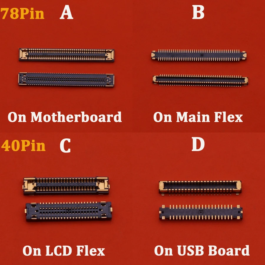 2-5Pcs LCD Display Screen Flex FPC Connector Plug On Board For Samsung Galaxy A52 A526F A526 A525 A525F A72 A725 A725F 78 40 Pin