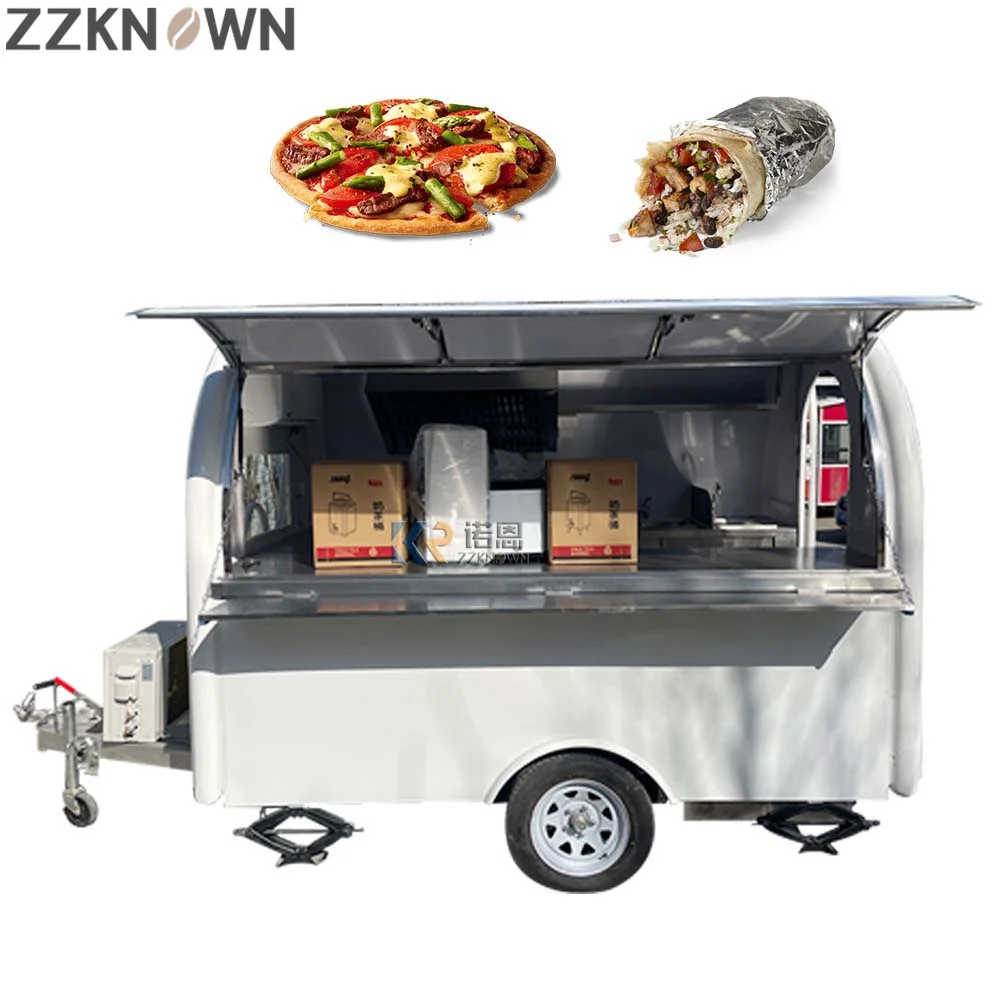 High Quality Ice Cream Food Trailer Hot Dog Fryer Machinery Food Truck Factory Directly Sell Mobile Food Cart Kiosk