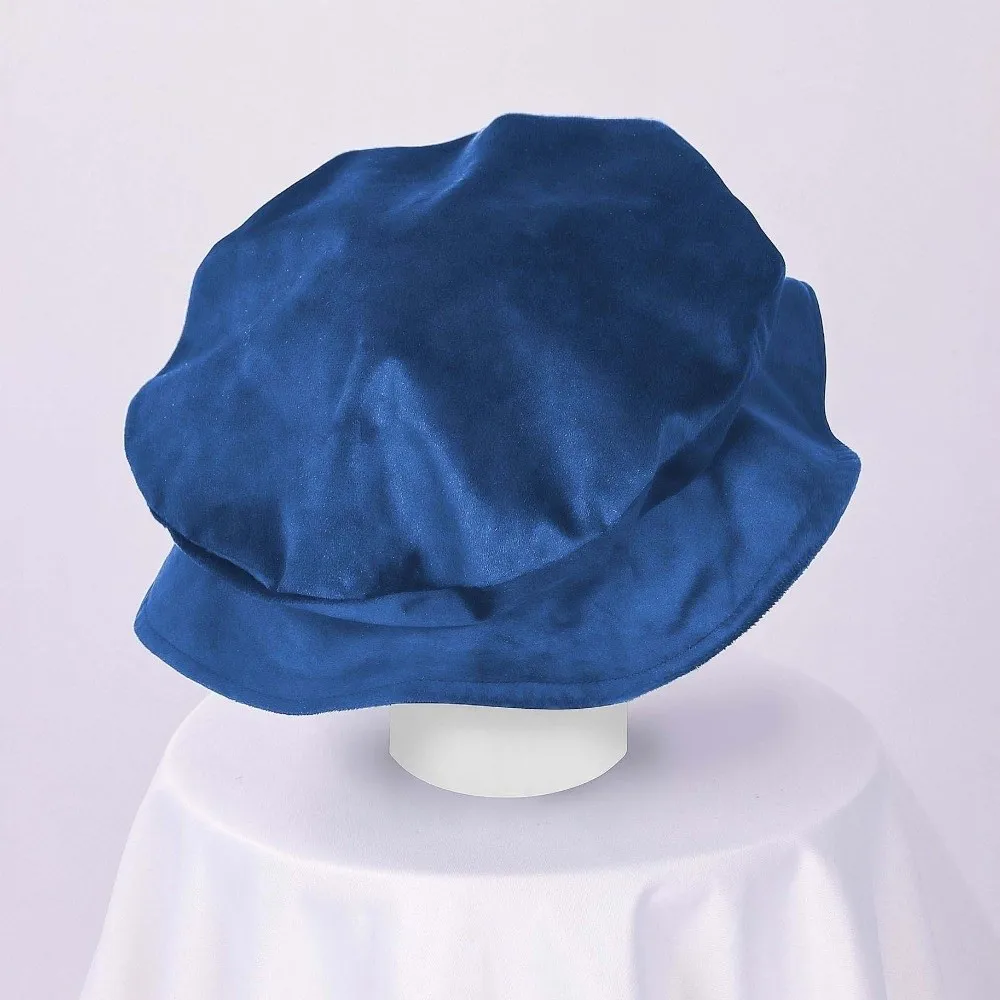 Faux Suede Medieval Flat Cap Soft Velvet Solid Color Mens Cosplay Cap Lightweight Design Classic Shape Renaissance Beret Hat
