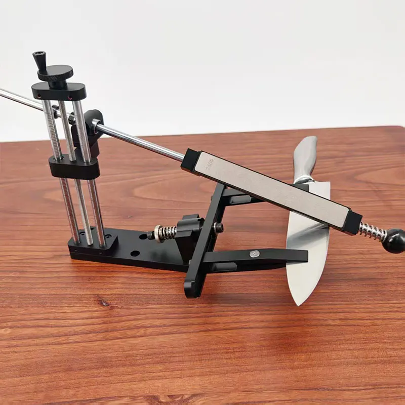 

Black Aluminium Alloy Fixed Knife Sharpener Professional Woodwork Grinding System Rotation Adjustment Angle Sharpening Stone