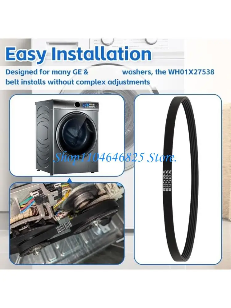 Pack of 2 Rubber MultiSlot Washing Machine Belts for GTW220ACK4WW、GTW220ACK 5WW