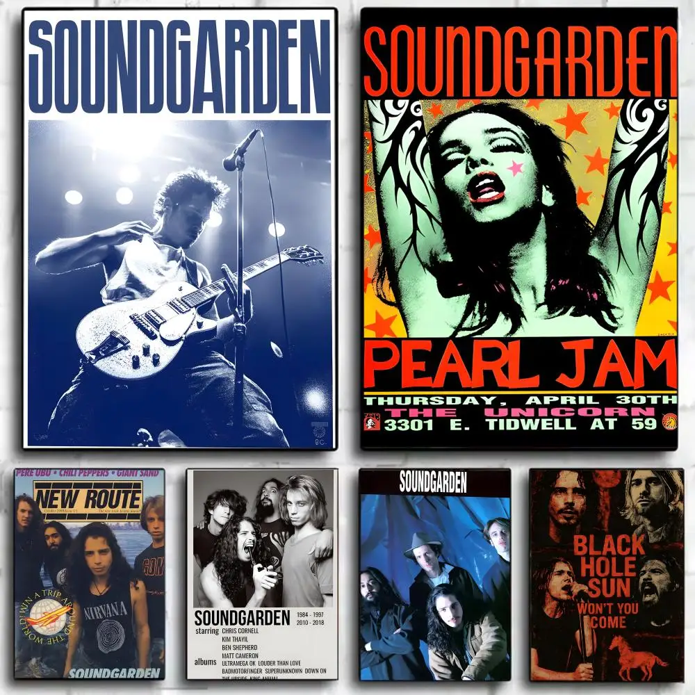 Band S-Soundgarden Poster Canvas Wall Art Print Poster Decorative Mural Home Decor Gift Unframed view 2
