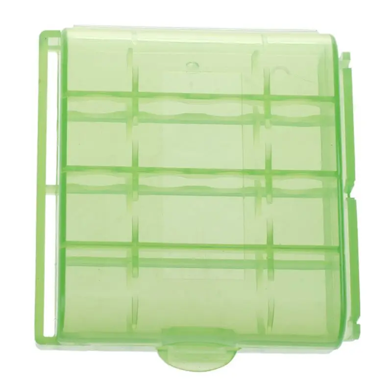 Stylish-Pack Of 16 PCS AA / AAA Battery Storage Hard Case Box-Green
