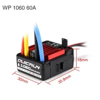 HOBBYWING QuicRun WP-1060 1060 ESC 60A Brushed Waterproof ESC For 1/10 RC Electric Remote Control Model Car Crawler Accessories