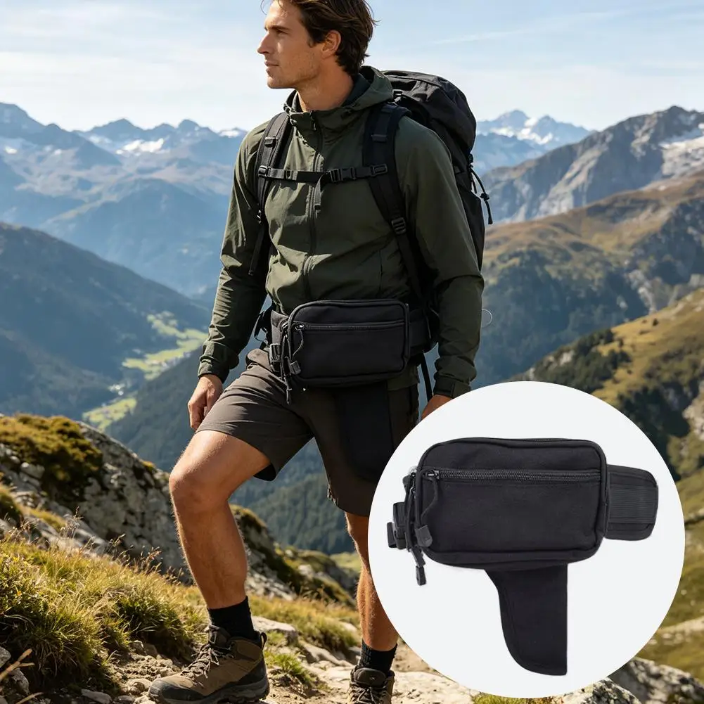 

﻿Multi-Functional Expandable Storage Pouch Tactical Waist Pack Concealed Holster Bag for Outdoor Hunting Training Camping Riding