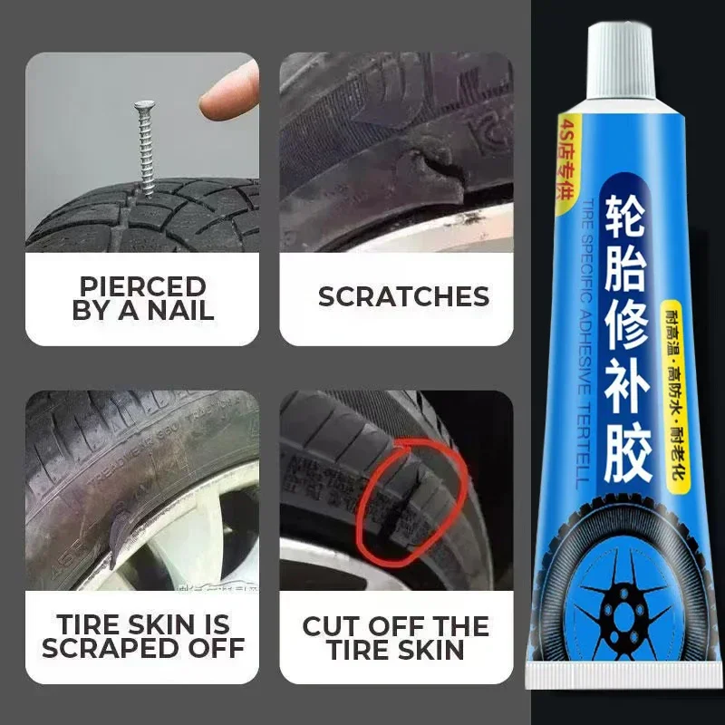 Black Tyre Repair Instant Liquid Strong Rubber Glues Wear-resistant Rubber Non-corrosive Adhesive Glue Car Instant Tools