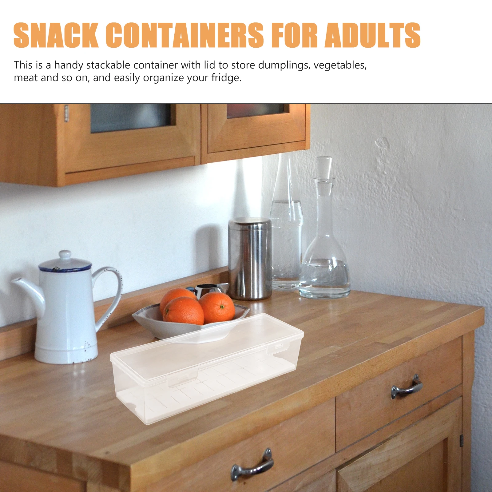 

1pc Stable Bread Box Kitchen Storage Container Crisper Sealing Food Case Household Organizer Smooth Edge Freezer Fruit