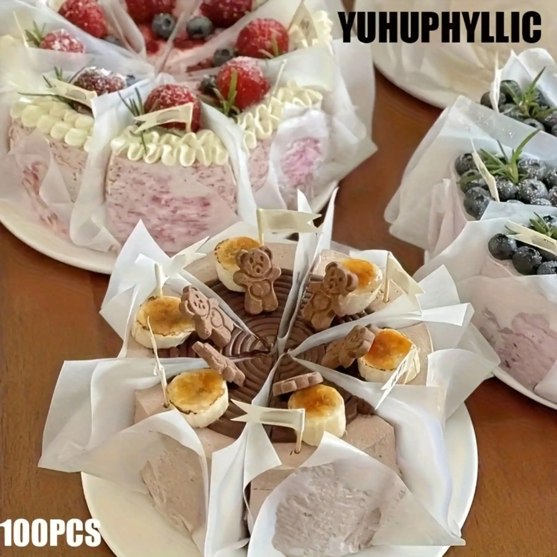100PCS Food Grade Parchment Paper Sheets Non-Stick Greaseproof for Baking Cake Bread Wrapping Kitchen Use