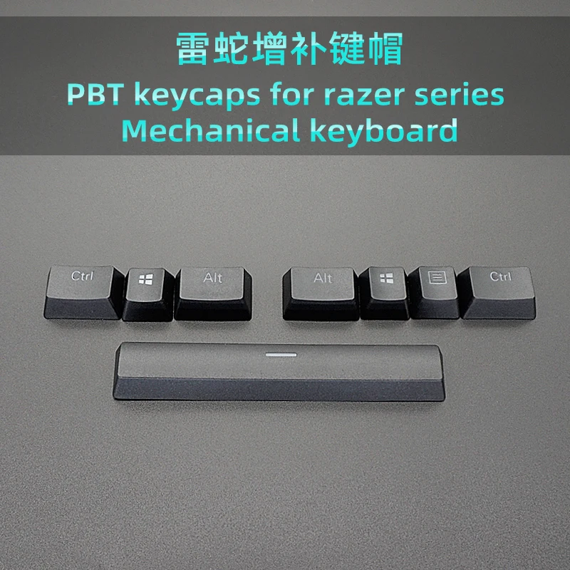 

PBT 8 Key Keycap backlit Black For Razer mechanical keyboad BlackWidow Chroma X 2016 2014 2013 Tournament Edition V2 Elite OEM