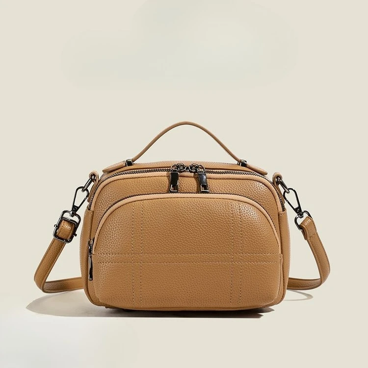 

2025 S/S Women's Vintage Backpack, Retro Minimalist Crossbody Bag, Genuine Leather Multi-way Shoulder Purse for Casual Dating