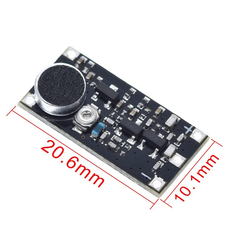 Módulo transmisor FM con micrófono para coche, placa de transmisión de Radio FM para teléfono Arduino, bricolaje, CC 2V, 9V, 9mA, 88-115MHz, 1 piezas