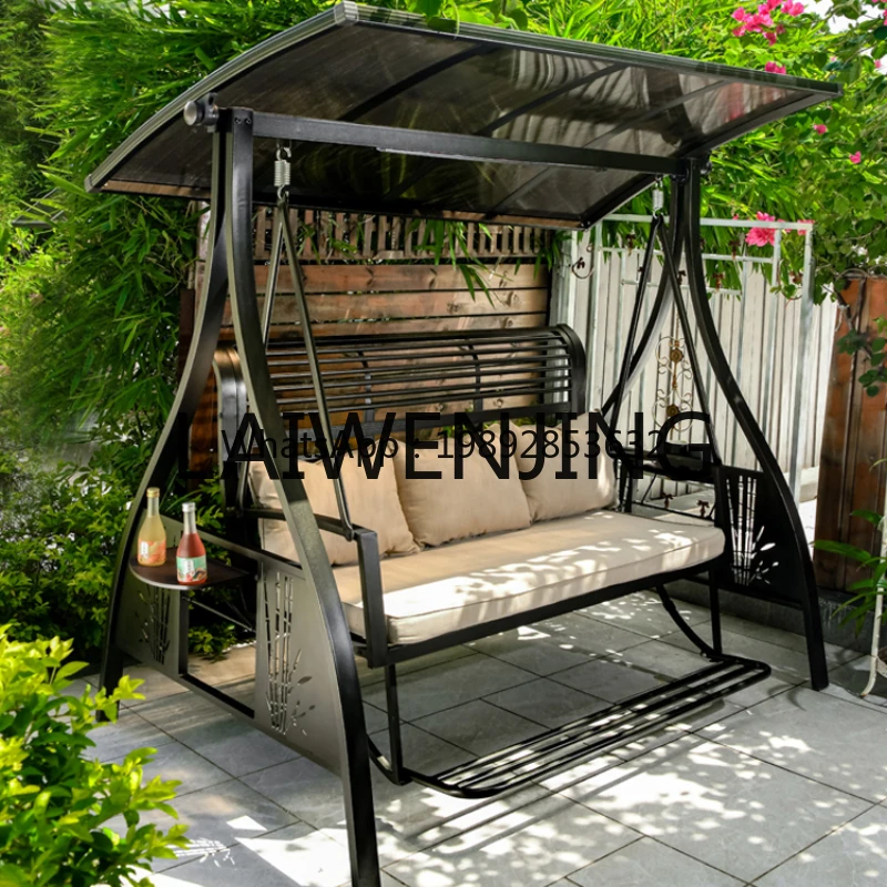 ZP10RWJ Leisure Outdoor Balcony Solar Double Cradle Chair Home Terrace Outdoor Glider