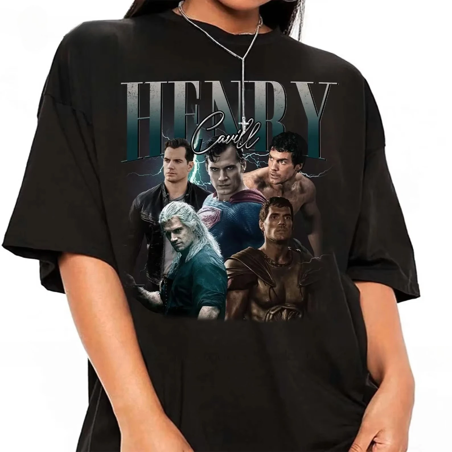 

Henry Cavill Vintage Shirt Henry Cavill Tshirt Henry Cavill Fan Tees Cat Shirts O-Neck Streetwear Oversized s-3Xl Printed Tee