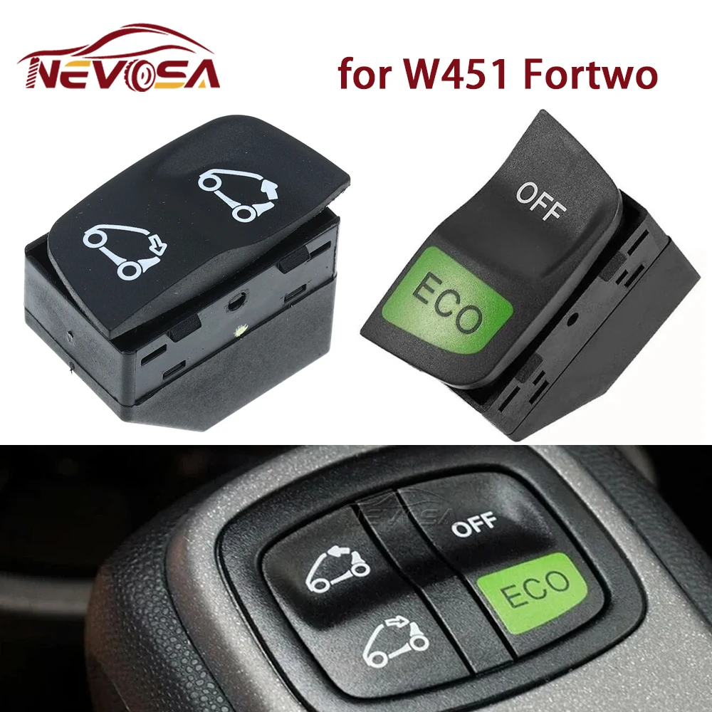 Botão interruptor eco off para smart 451 fortwo 2008-2014 abertura fechamento teto solar conversível interruptor superior a4518204410 a4518203810