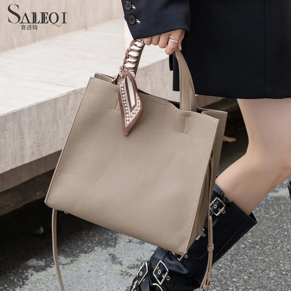 

Genuine Grade Cow Leather Fashion Women's Shoulder Crossbody Bag Luxury Designer Brand Cowhide Ladies Daily Bag for Woman Tote