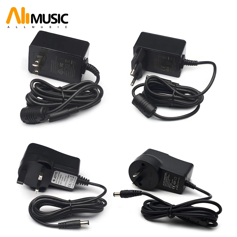 US/EU/AU/UK Plug AC 110-240V DC 9V  800MAH Electric Guitar Stompbox Power Supply Adapter For Guitar Effect Pedal Board