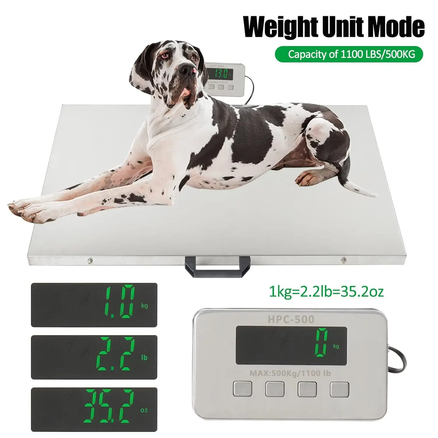 Electronic Pet Animal Scale Cat and Dog Weight Scale Stainless Steel Surface Electronic Pet Scale