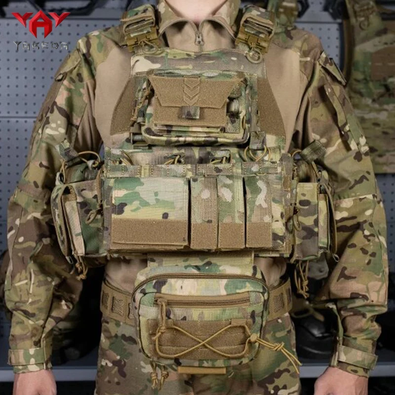 

YAKEDA Тактический жилет Быстросъемный уличный костюм Тренировочный жилет Многофункциональное снаряжение для переноски Полевой охотничий жилет